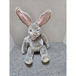 GUND GRAY BUNNY RABBIT WIRED EARS "DUSTY" 36026